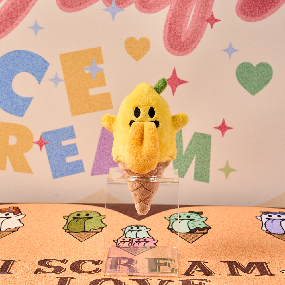 GRAF&WU BooGhost Ice Cream Cone Plush Bag Charm - Kawaii Ghost Pendant