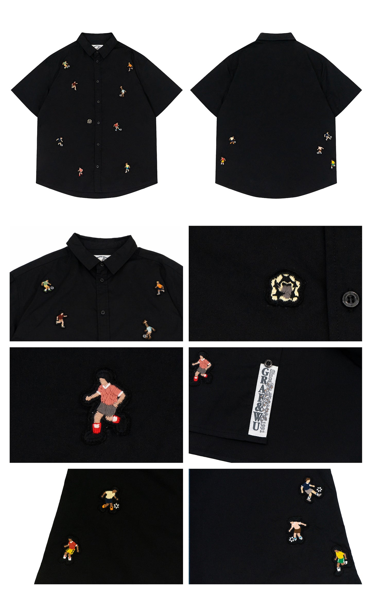 GRAF&WU Sports Giraffe Mini Embroidered T-Shirt