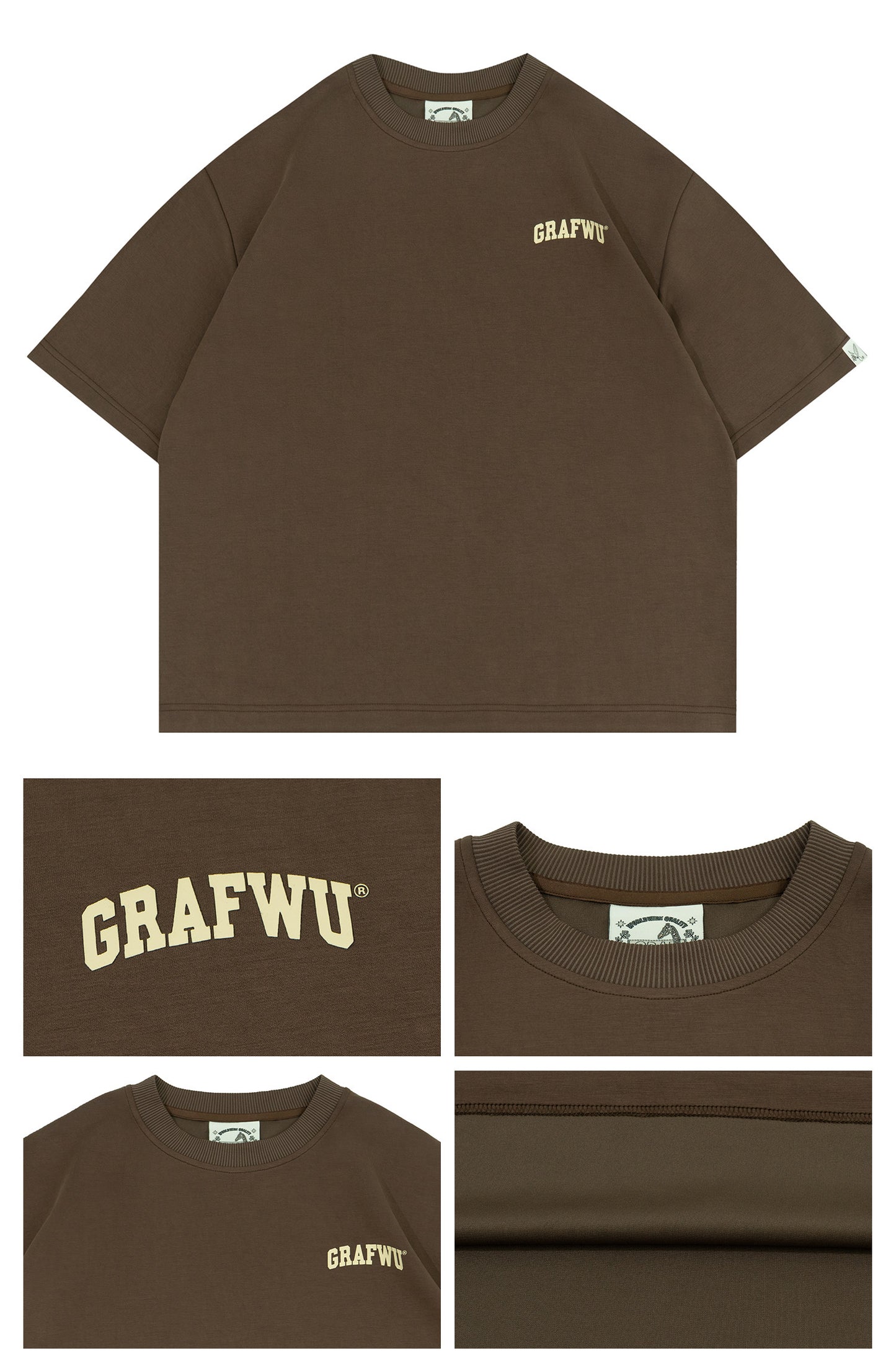 GRAF&WU Logo Fashion Cool Feeling Cozy T-shirt