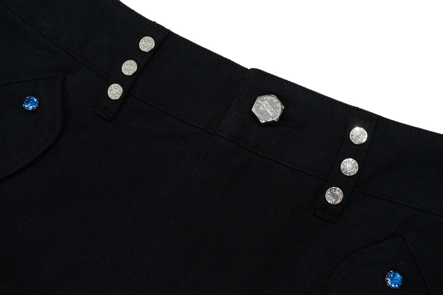 GRAF&WU Riveted Blue Rhinestone design Streetwear M65 Pants