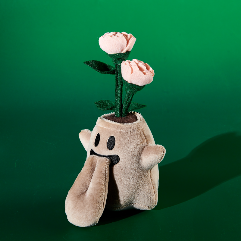 GRAF&WU Flower BooGhost Plush Bag Charm Cute Plant Ghost Hanging Decoration For Handbags And Backpacks