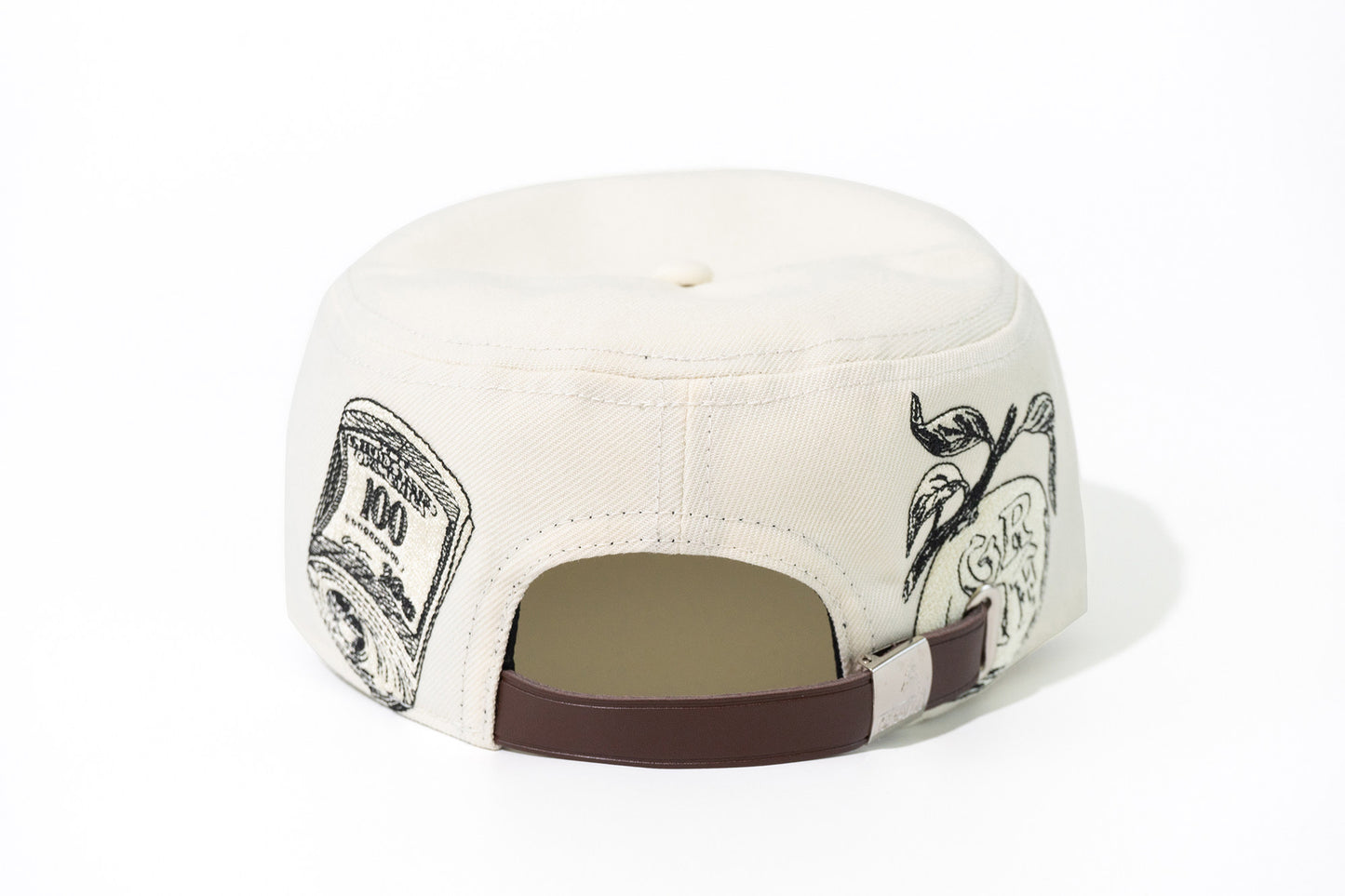 GRAF&WU Cat Goddess Stay Blessed Banknote Embroidered Flat-Top  Cap
