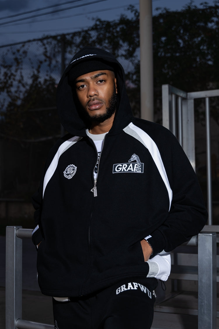 GRAF&WU Bloke Core Soccer-style Fashion Zip-up Hoodie