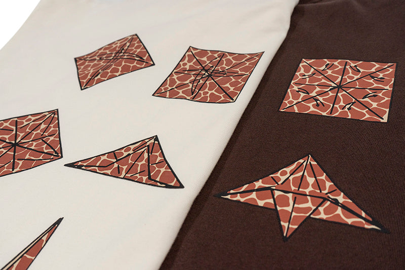 GRAF&WU Fold Paper Giraffe Printed Cotton T-shirt
