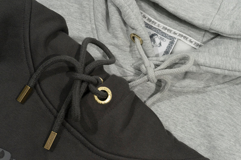 GRAF&WU Brand Letter Fleece Loose Streetwear Hoodie