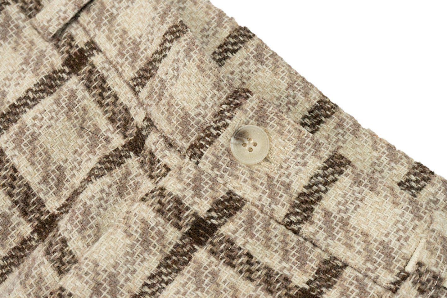 GRAF&WU Hand-sewn Buttons Fashion Design Cargo Wool Trousers