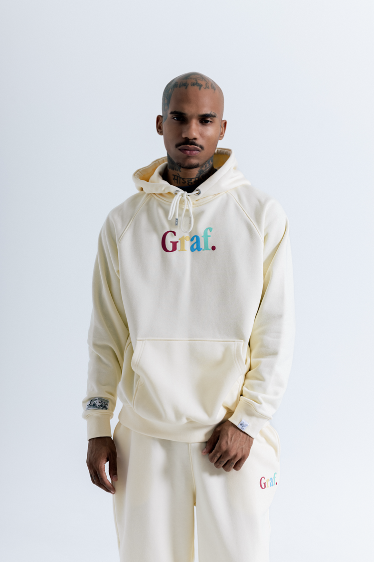 GRAF&WU Gradient Graf Fleece Oversized Streetwear Hoodie