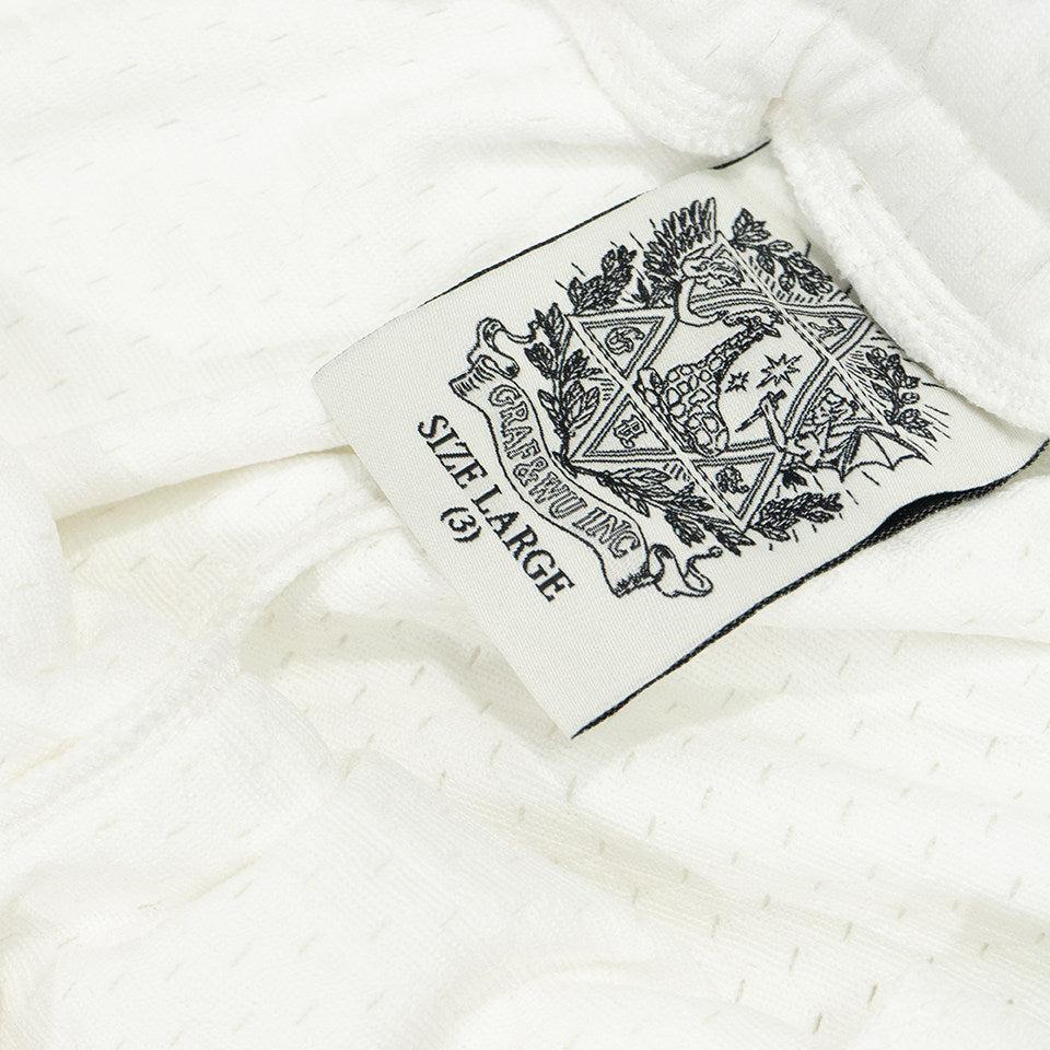 GRAF&WU Giraffe Badge Print Double-layered Mesh Cozy Pants