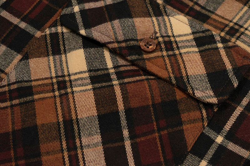 GRAF&WU Duck Hunting Mini Embroidered Plaid Loose Shirts