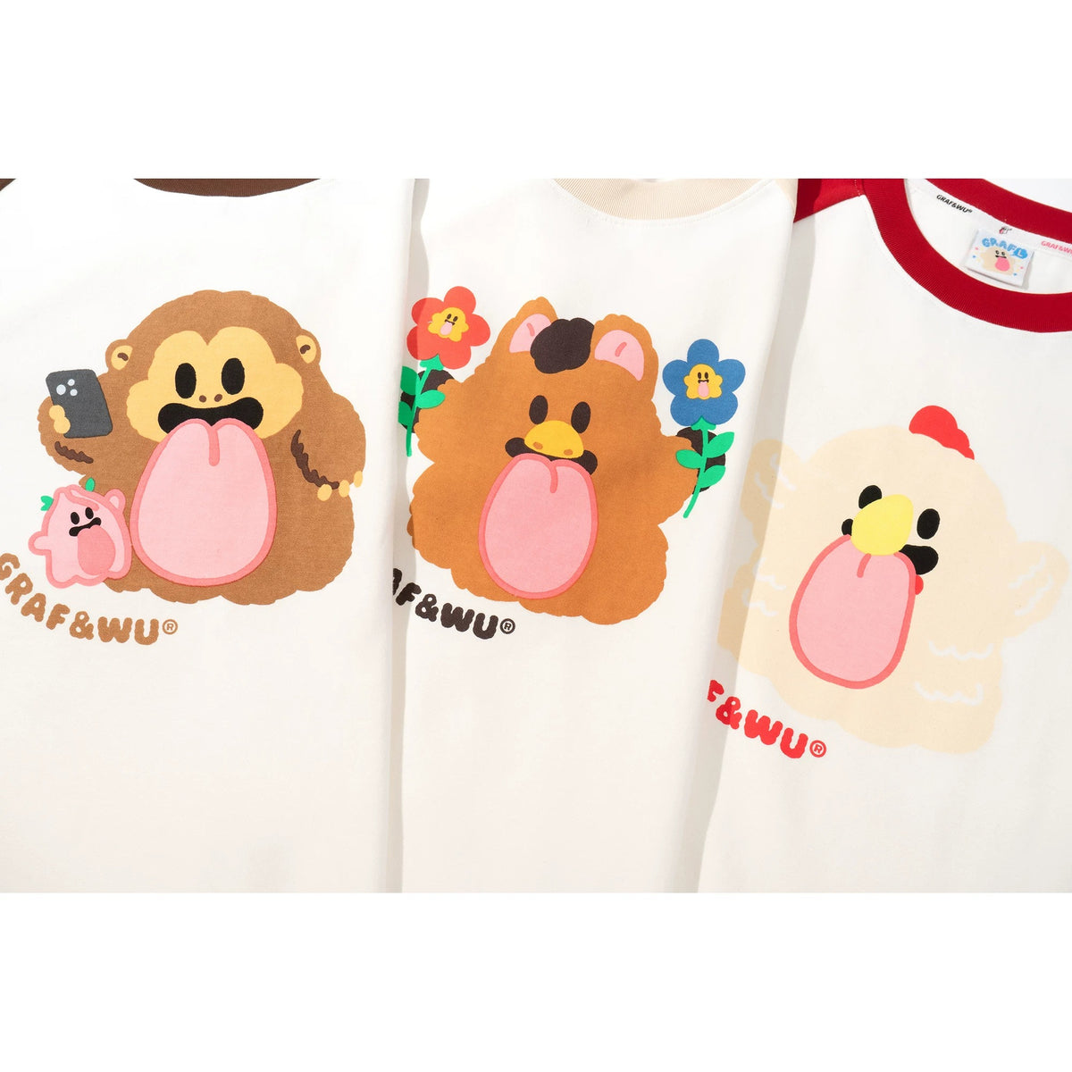 Chinese Zodiac Ghost Raglan Long Sleeve Tee | GRAF&WU