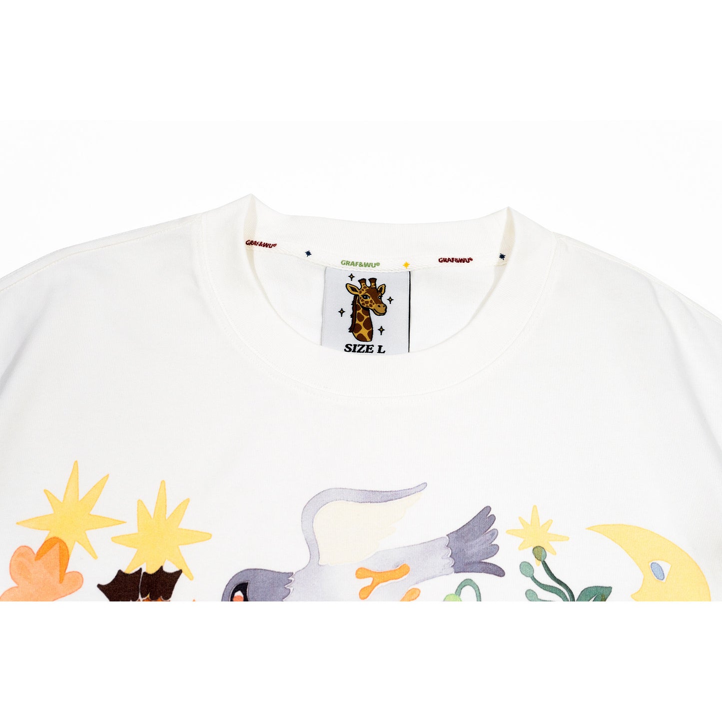 GRAF&WU Giraffe Fable Calling A Deer A Horse Cool Touch Fabric T-shirt