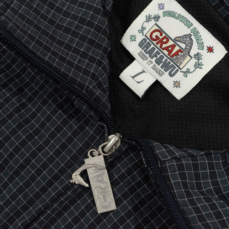 GRAF&WU Spring Retro Grid Design Sporty Lightweight Fashion Jacket