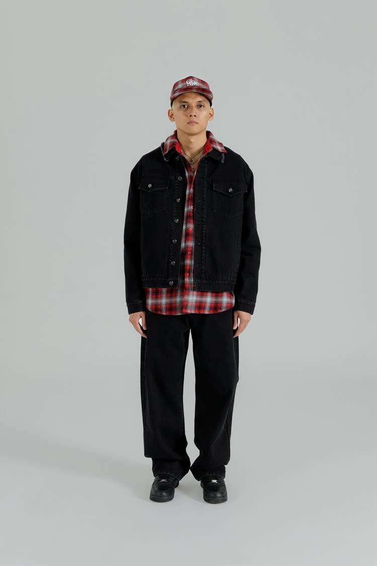 GRAF&WU Racing-themed Embroidered Streetwear Loose Brushed Shirt