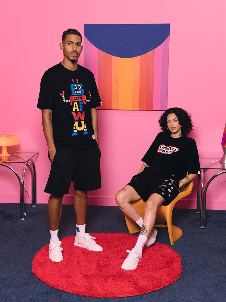 GRAF&WU Robot Pattern design T-shirts