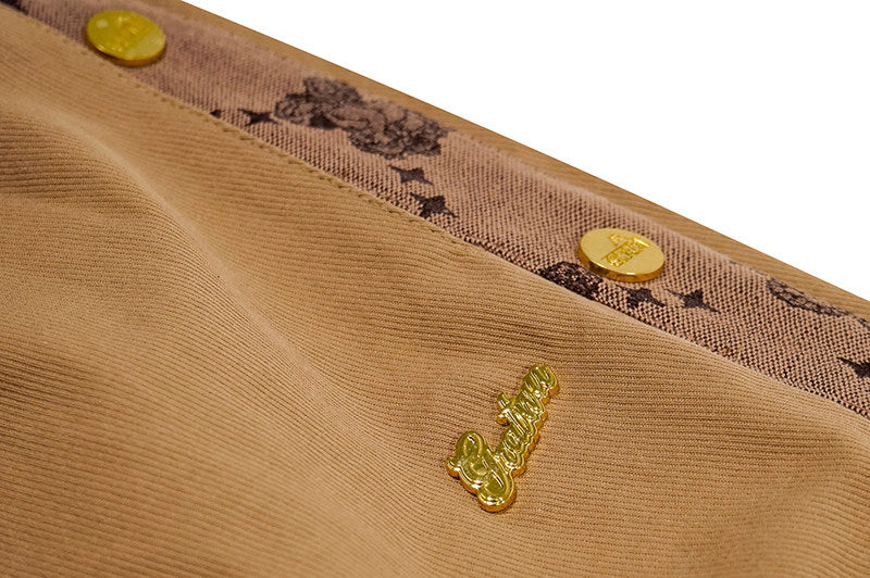 GRAF&WU Casual Fashion Canvas Cargo Side Button Pants