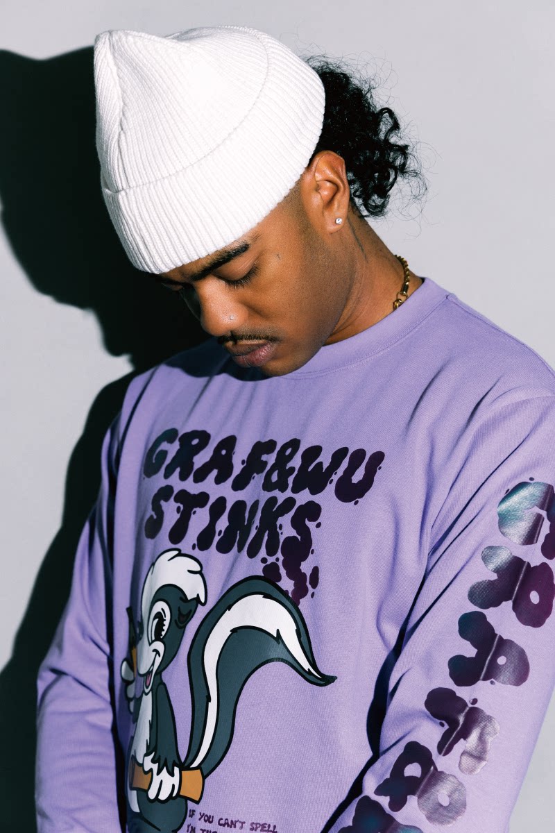 GRAF&WU Stink Writer Skunk Write Lyrics Long-sleeved T-shirt