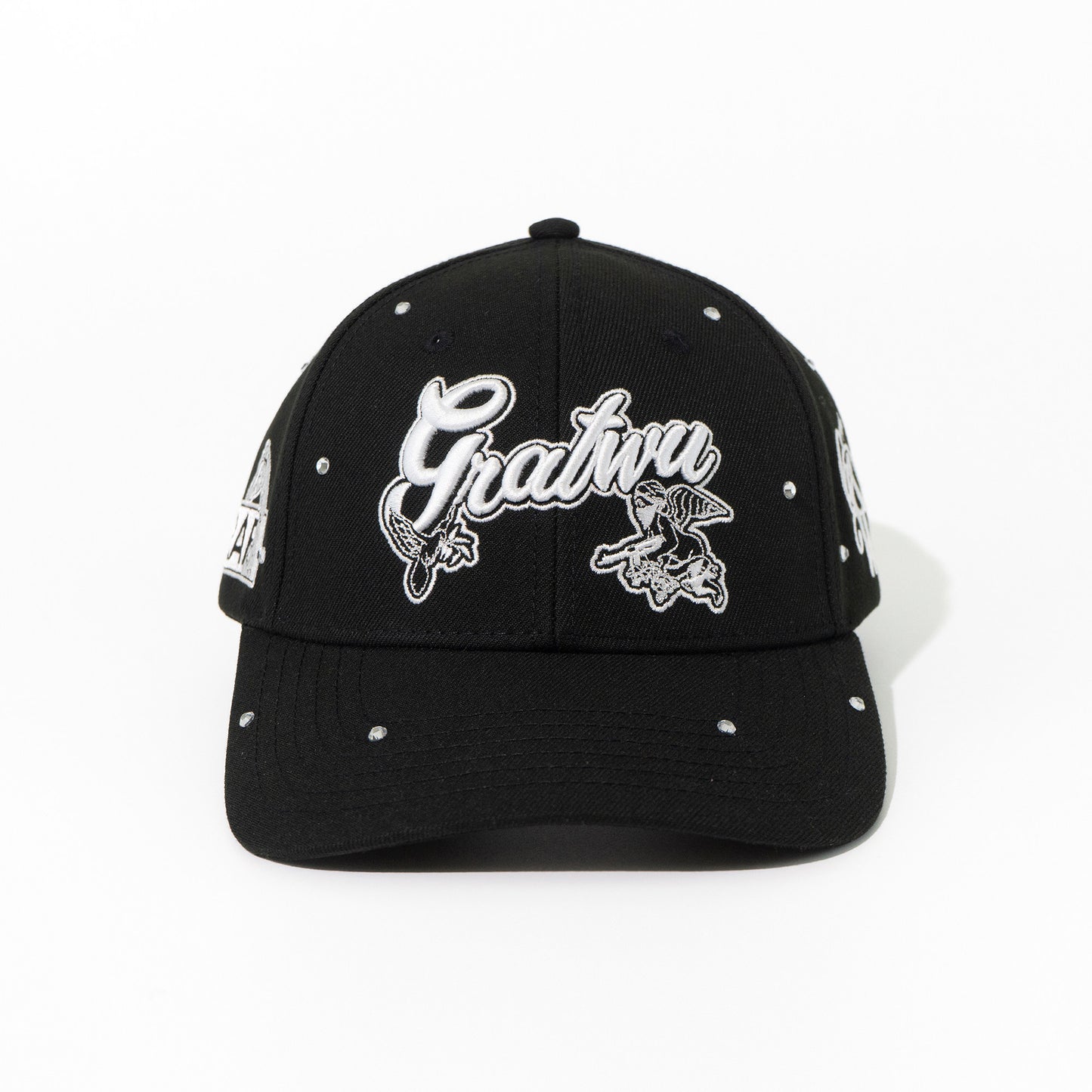 GRAF&WU Rhinestone AK47 Angel Baseball Cap Curved Brim Streetwear Hat
