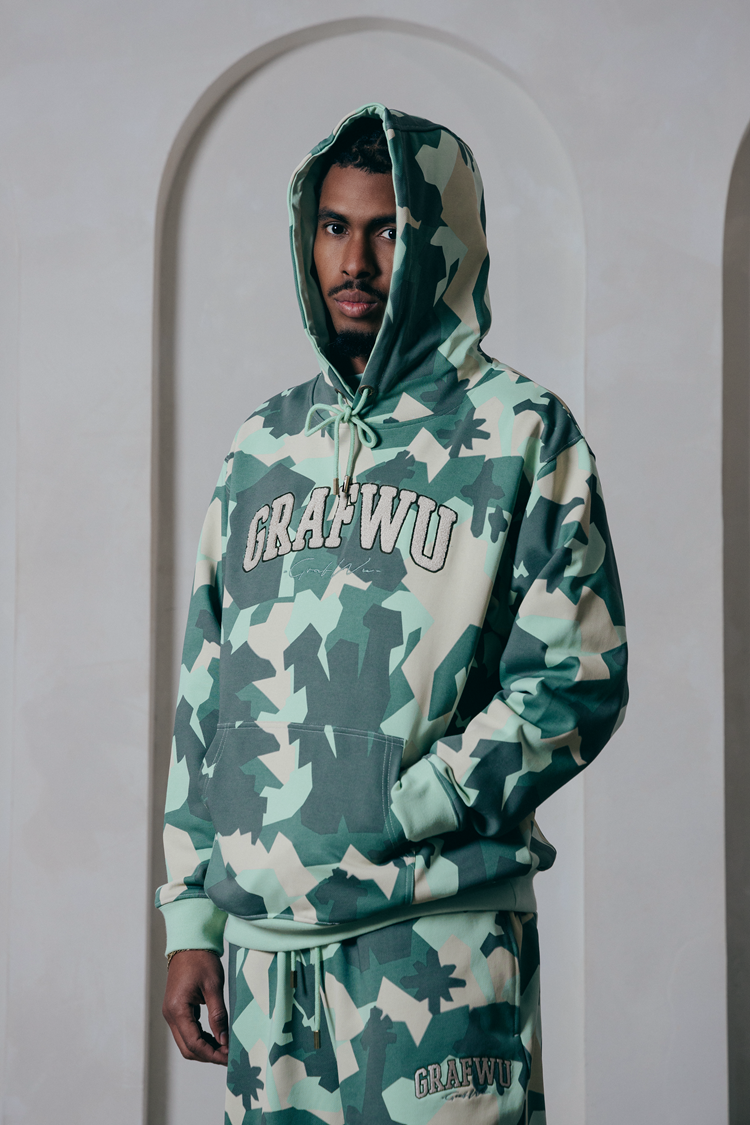 GRAF&WU Hidden Attack Multi-color Camouflage Oversize Hoodie