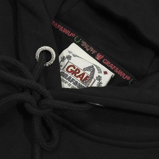GRAF&WU Knight Slays Dragon Printed Street Hoodie