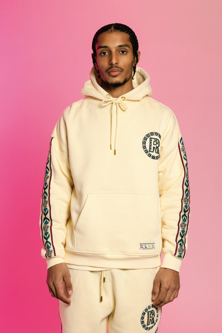 GRAF&WU Intellectual Property Flowers Embroidered Fleece Hoodie