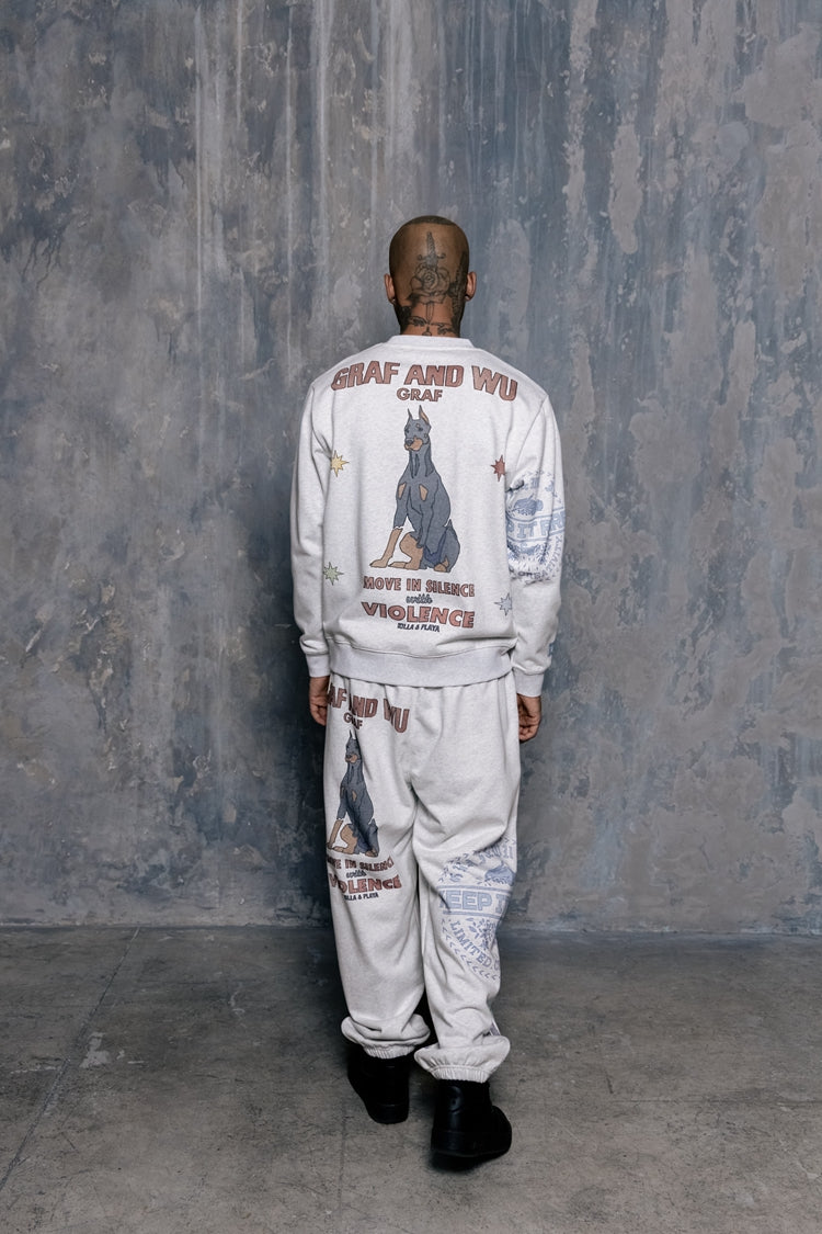 GRAF&WU Doberman Oversize Crew Neck Sweatshirt