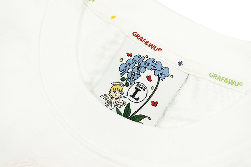 GRAFWU Handmade Embroidered Floral T-Shirt