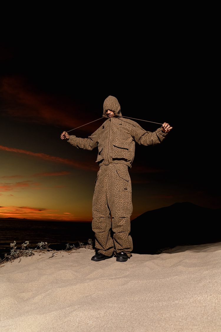 GRAF&WU Vintage Camouflage Leopard Pattern Thick Jacket