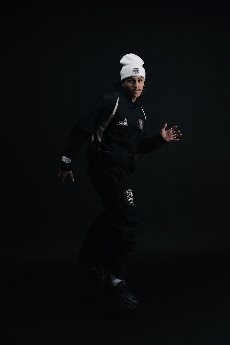 GRAF&WU Football Club Blokecore Floral Angel Devil Fleece Casual Pants