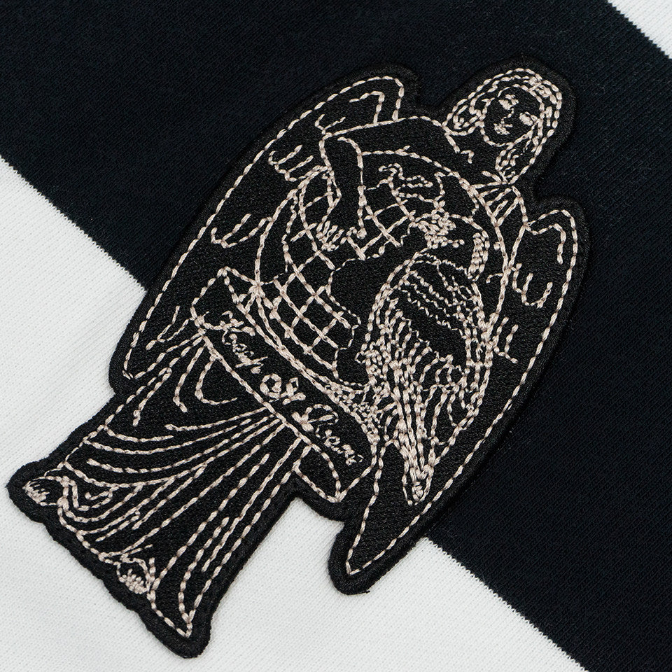 GRAF&WU World Is Yours-Victory Goddess Striped Retro Long Sleeve Shirt