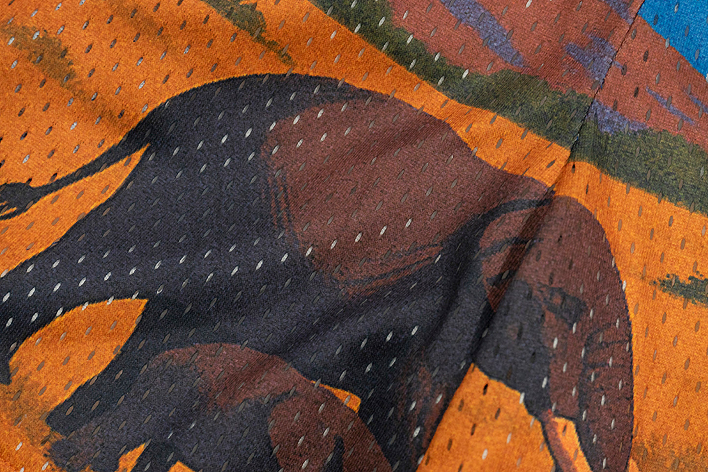GRAF&WU African Savanna Fashion Design Patterned Mesh Breathable Shorts