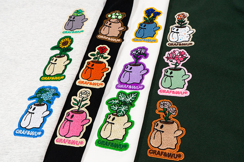 GRAFWU Flower Shop 12 Boo Ghost 2.0 Character Floral T-Shirt