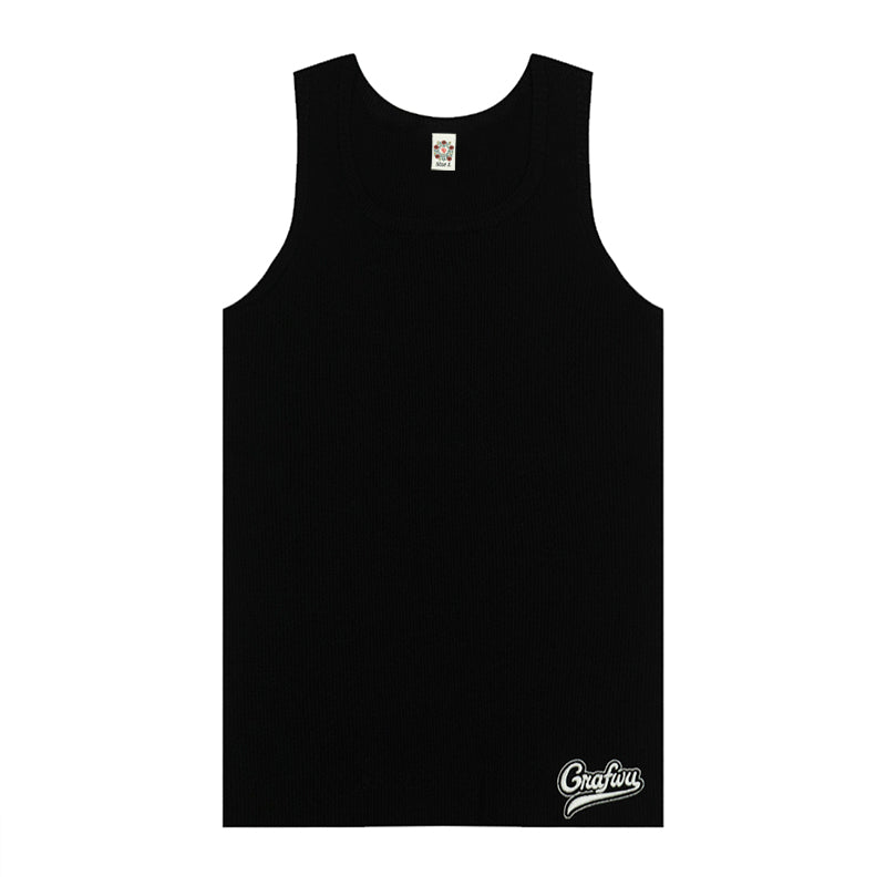 GRAFWU Brand Letter Embroidery Men Sports Vest