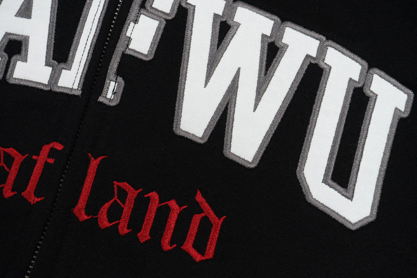 GRAF&WU Knight Print Oversized Streetwear Retro Zip Up Hoodie
