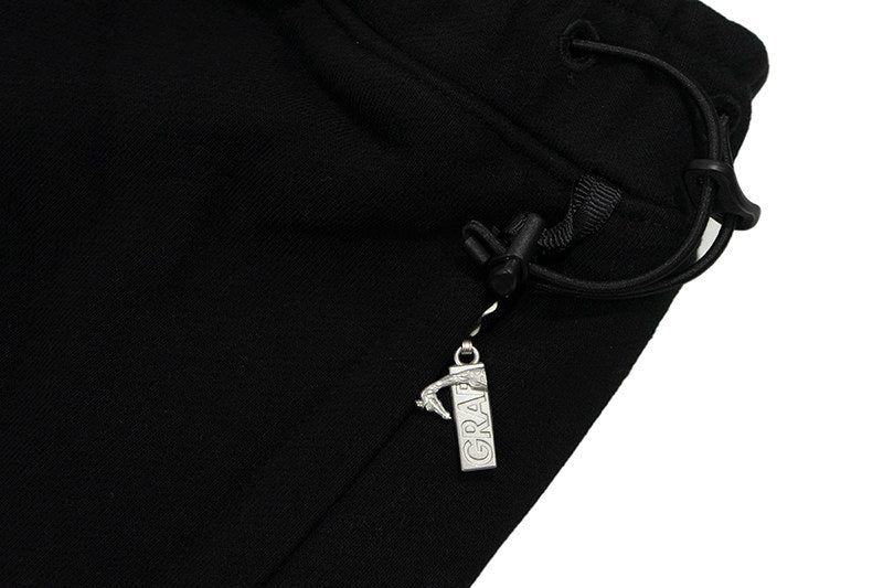 GRAF&WU Fashion Letter Embroidered Fleece Sweatpants