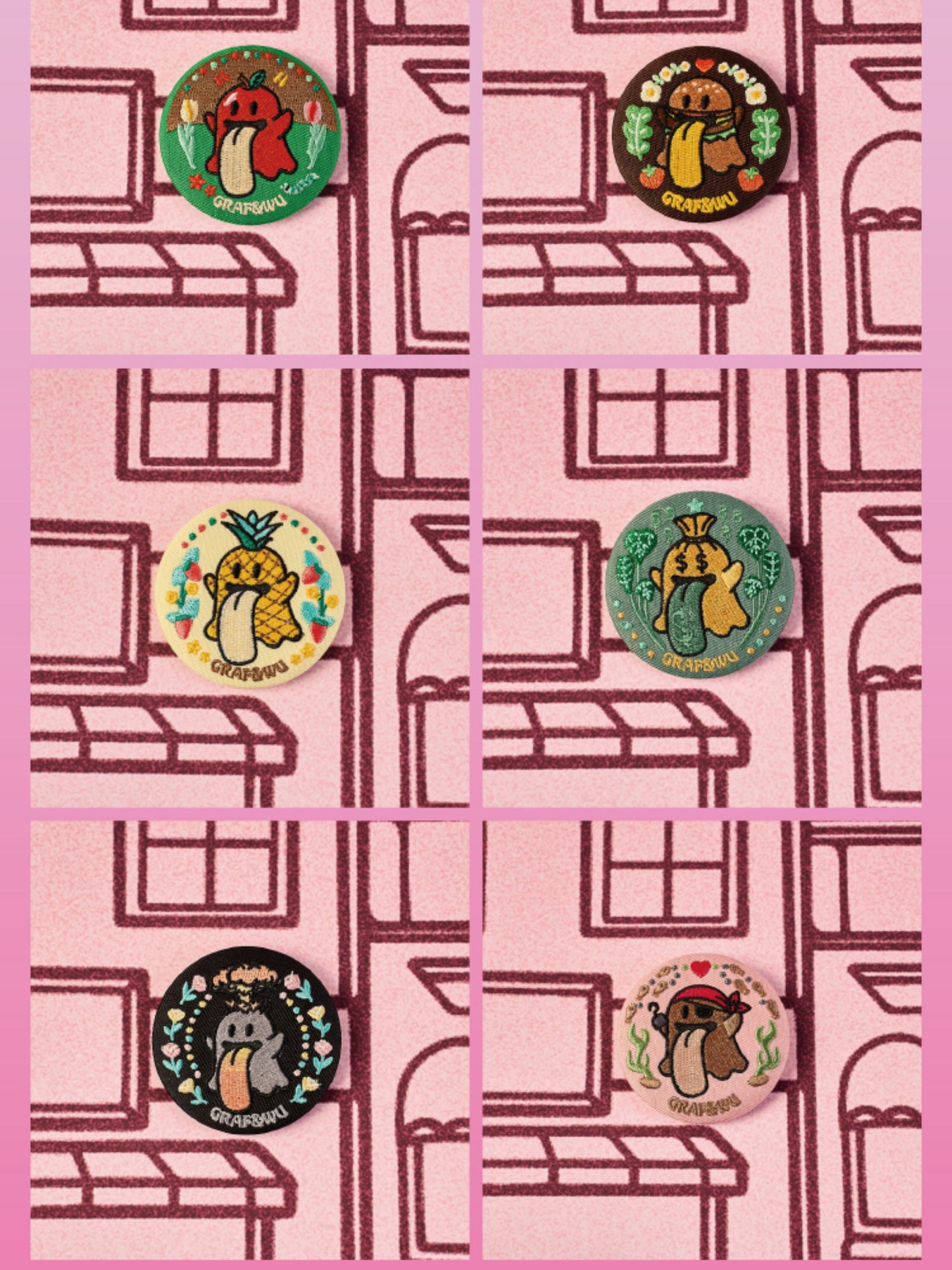 GRAF&WU Original Cute Ghost Badge Blind Box