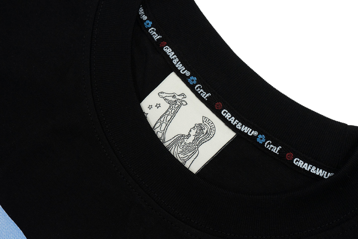 GRAF&WU Anatomical Rib Cage Print Streetwear Long Sleeve Shirt