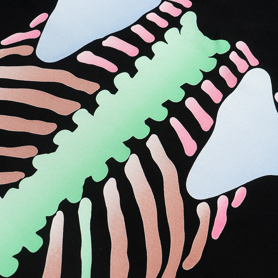 GRAF&WU Anatomical Rib Cage Print Streetwear Long Sleeve Shirt