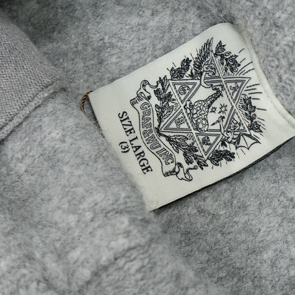 GRAF&WU Letter Embroidered Thick Warm Knitted Mohair Casual Trousers