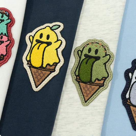 GRAF&WU T-Shirts Ice Cream Cute Ghost T-Shirt Fashion Cotton Short-Sleeved Men Women Casual Short Sleeve Summer T-Shirts For Ice Cream Lovers