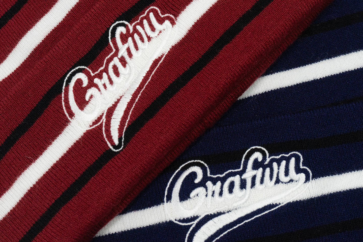 GRAF&WU Trendy Striped Letter Embroidered Street Hip-hop Wool Knit Hat