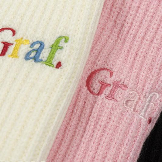 GRAF&WU Original Graf Embroidered Knitted Short POLO Collar Sweater