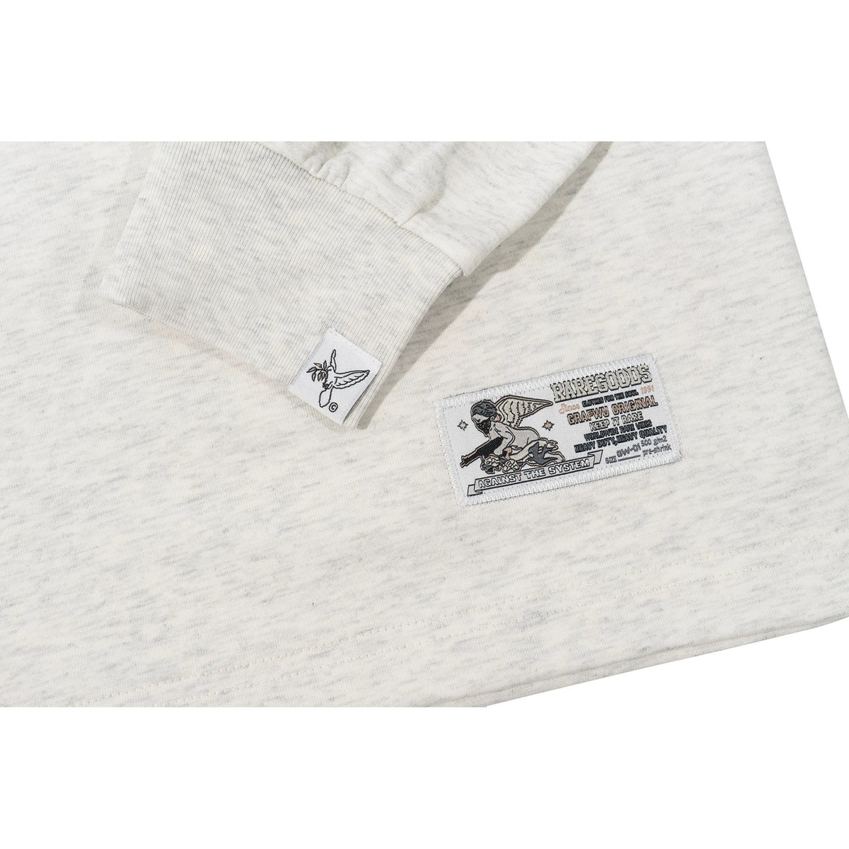 GRAF&WU Embroidered Loose-Fit Cotton Long Sleeve Tee