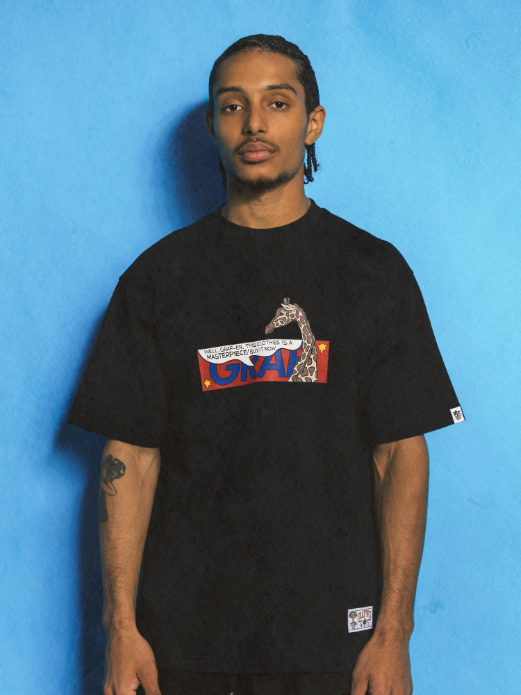GRAF&WU Roy Pop Art Pattern Design Loose 100% Cotton T-Shirt