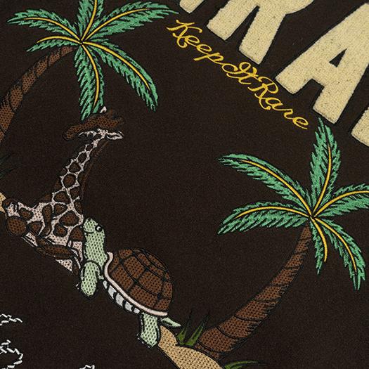 GRAF&WU Turtle Deer Race Leather Sleeved Retro Baseball Jacket - Premium Streetwear