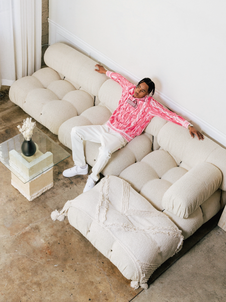 GRAF&WU Retro 3D Wave Pattern Street Art Knit Sweater