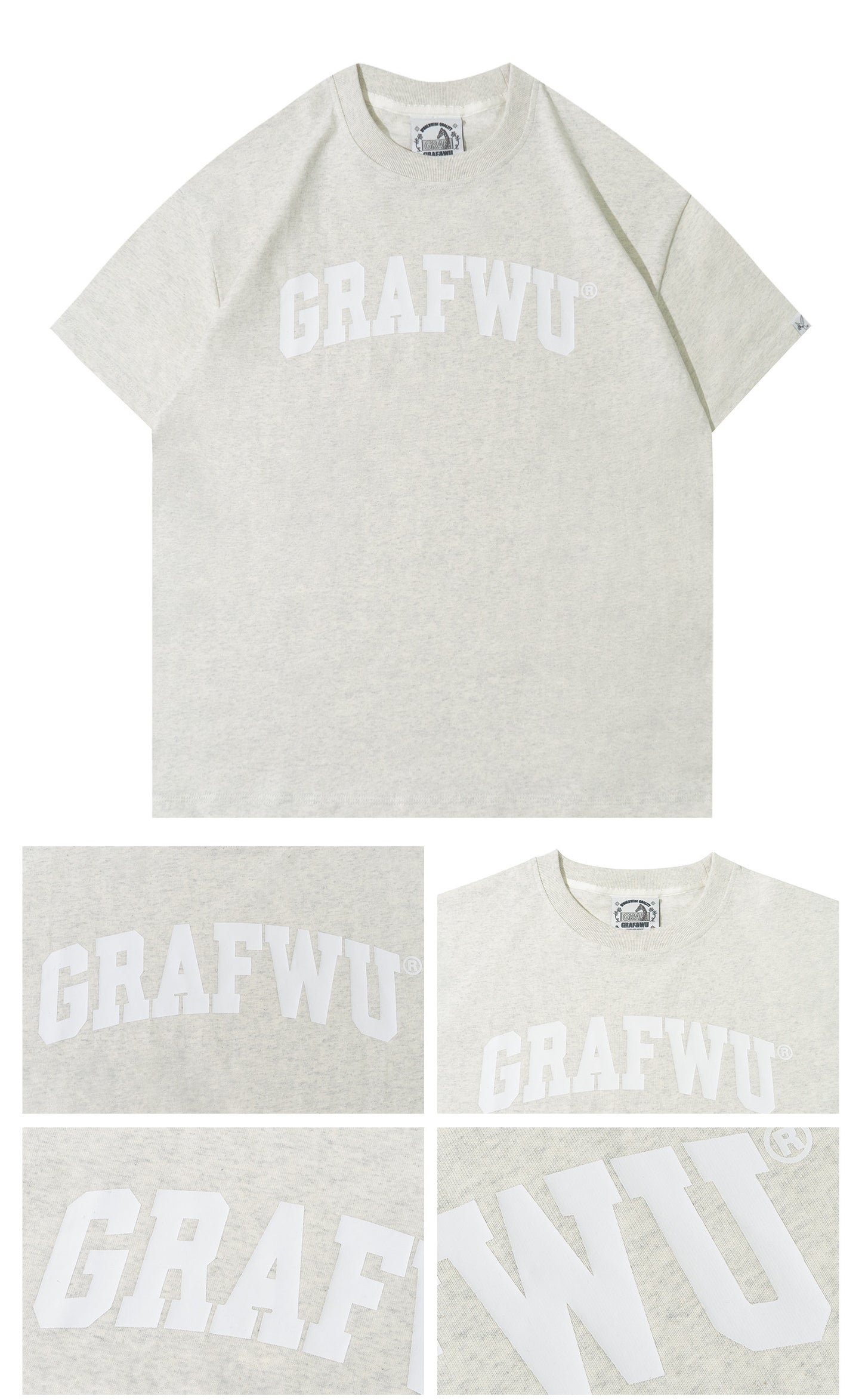 GRAF&WU Brand Logo Fashion Cotton T-shirt