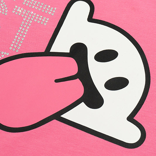 GRAFWU BooGhost Face Rhinestone Decoration T-shirts
