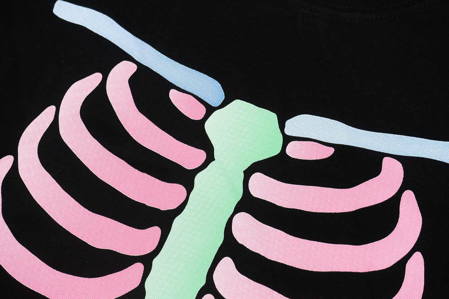 GRAF&WU Anatomical Rib Cage Print Streetwear Long Sleeve Shirt