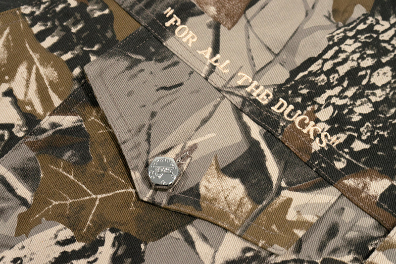 GRAF&WU Leaf Branch Camo Fleece Work Jacket - Outdoor Tactical Jacket