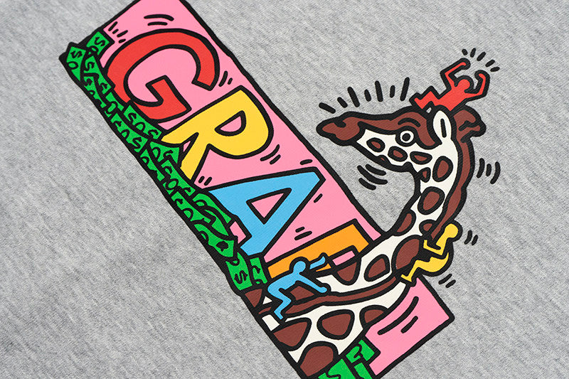 GRAF&WU Tribute Keith Haring Pop Art Cartoon Long-sleeved Shirt